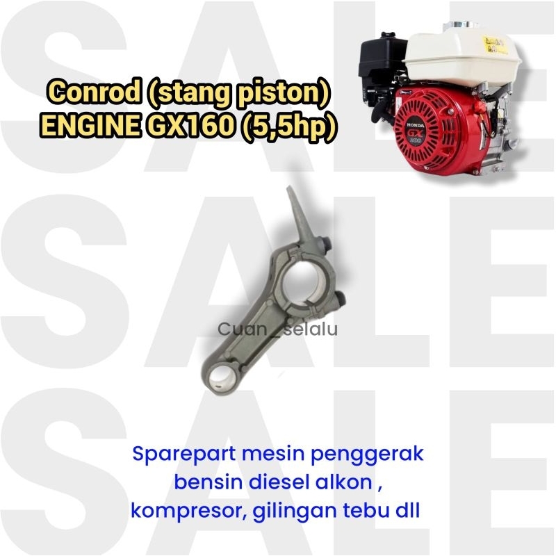 Conrod/ stang piston engine OHV GX160 mesin penggerak 5,5hp - diesel bensin alkon sedot air, kompres