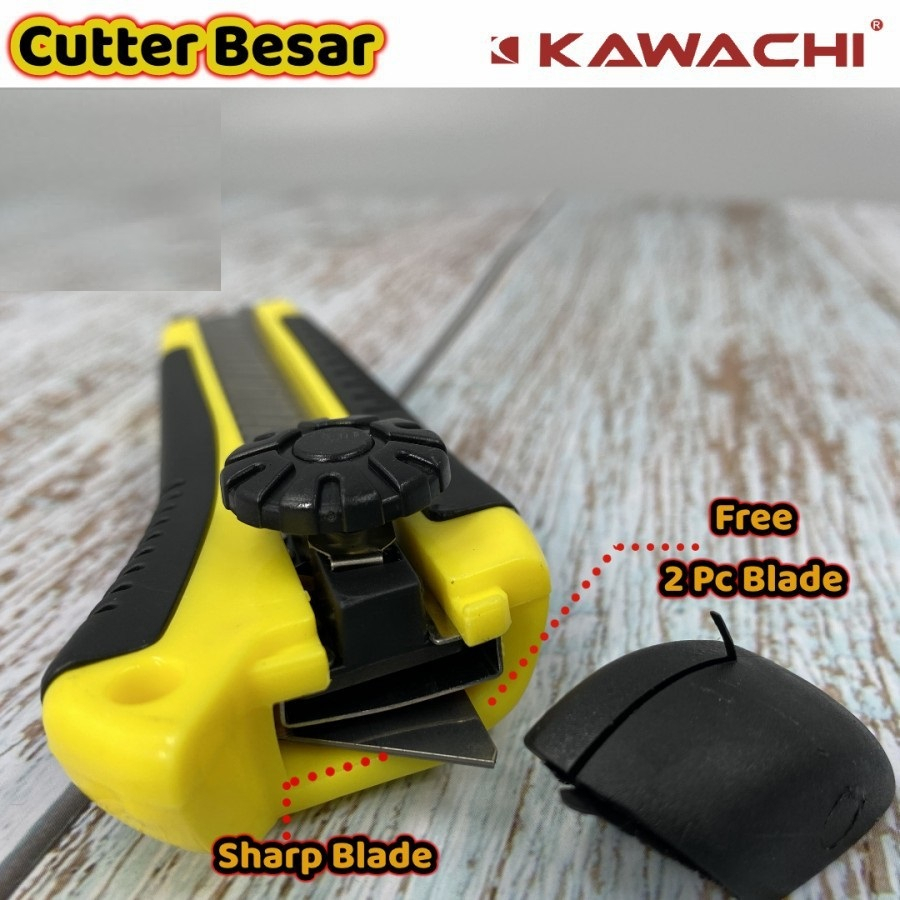 Cutter besar + Refill isi 2pcs / cutter KAWACHI 18mm