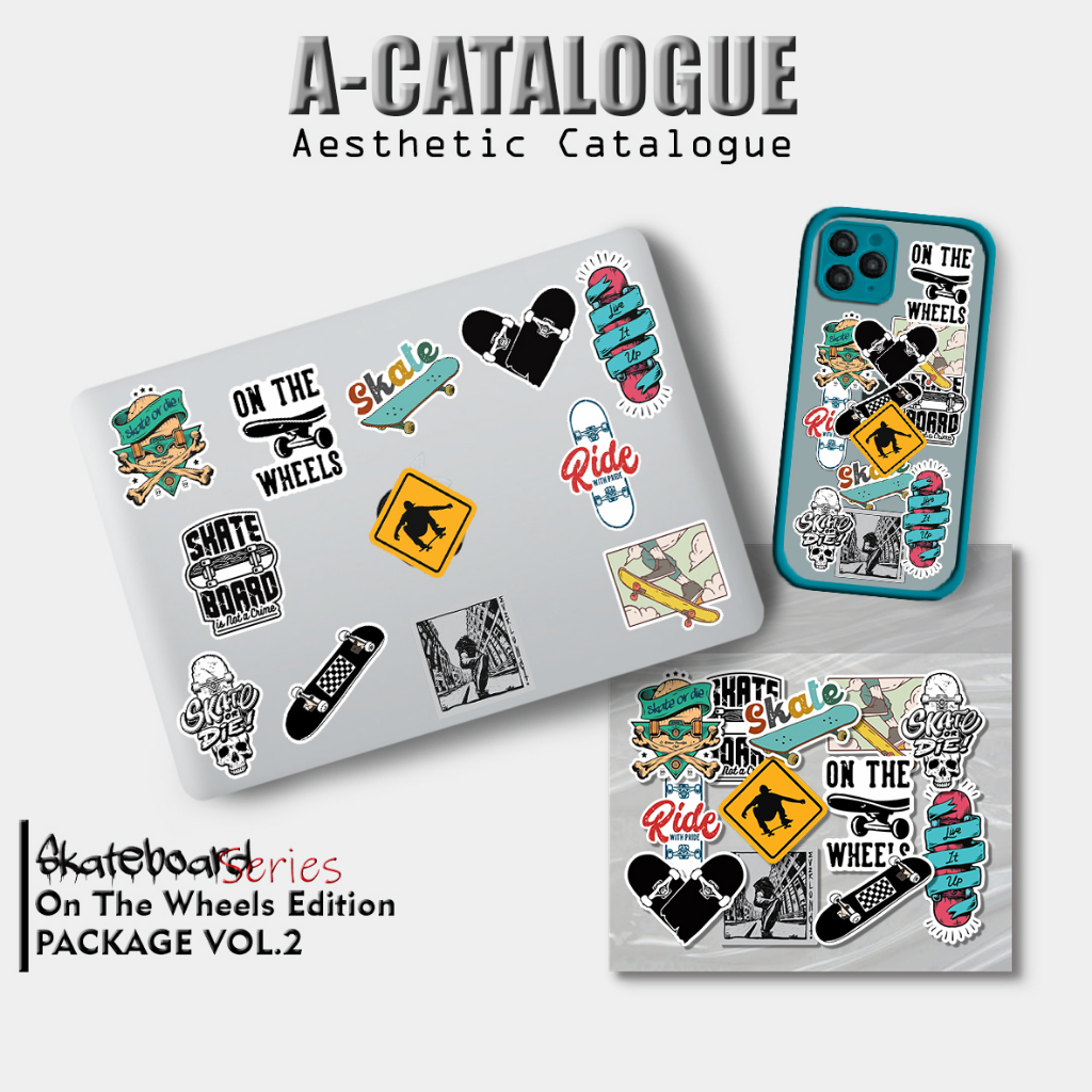 

Sticker Aesthetic Catalogue Waterprooft Compilation Hypebeast Skateboard Icon Logo || ON HE WHEELS EDITION