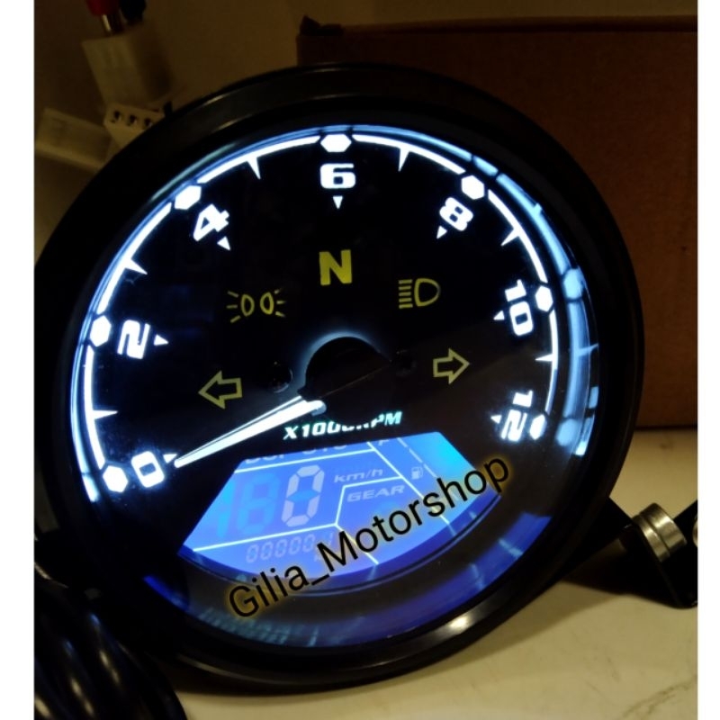 Speedometer babon Digital Plus sensor Spidometer Spido Babon Bulat Digital Custom Universal Motor