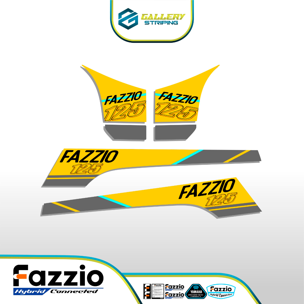 Striping Sticker Fazio 125 Dasar Warna Stiker Yamaha Fazio