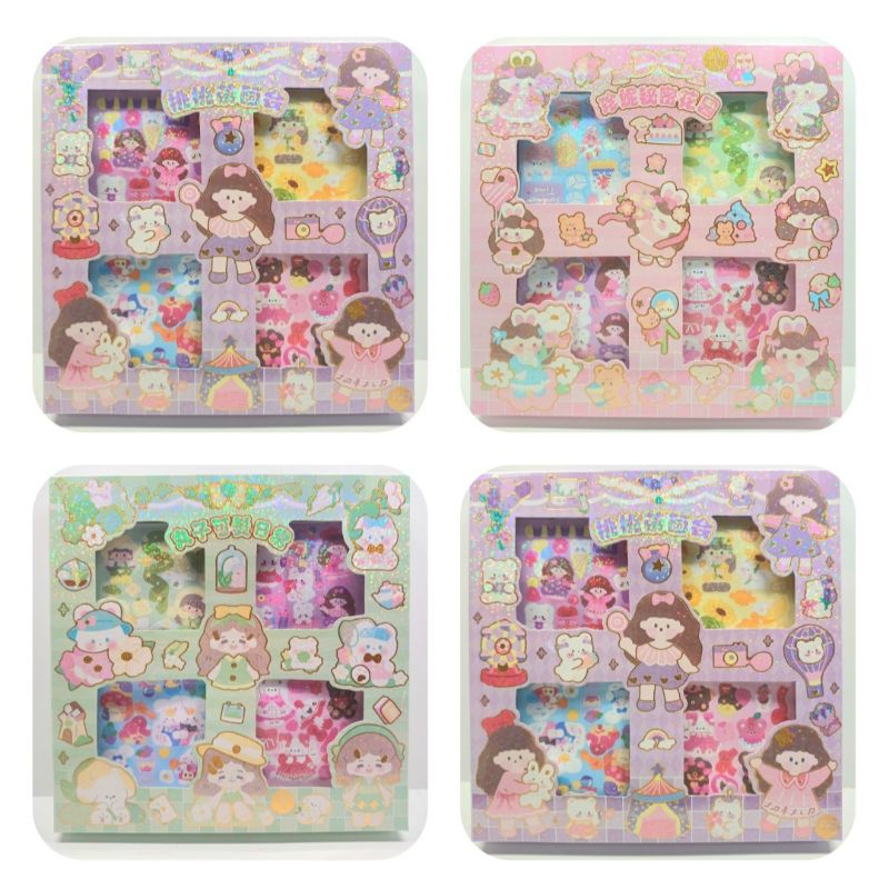

Stiker korea MOMO hologram Viral waterproof lucu motif kartun kekinian