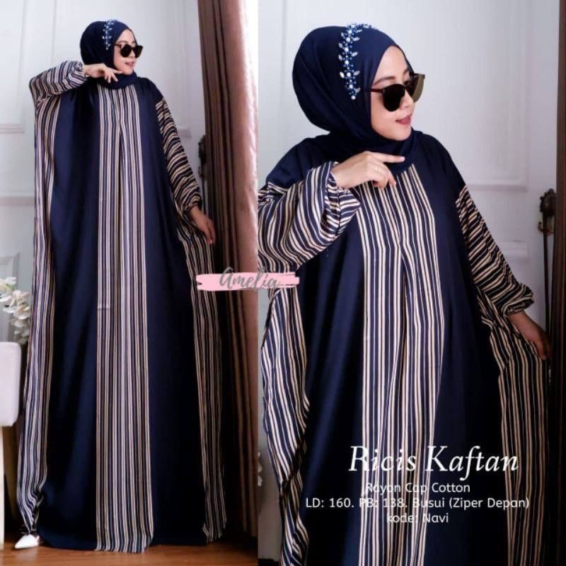 GROSIR DASTER KAFTAN RICIS | RAYON SUPER GRADE A | RESLETING DEPAN BUSUI | RENDA (VIRAL 2023)