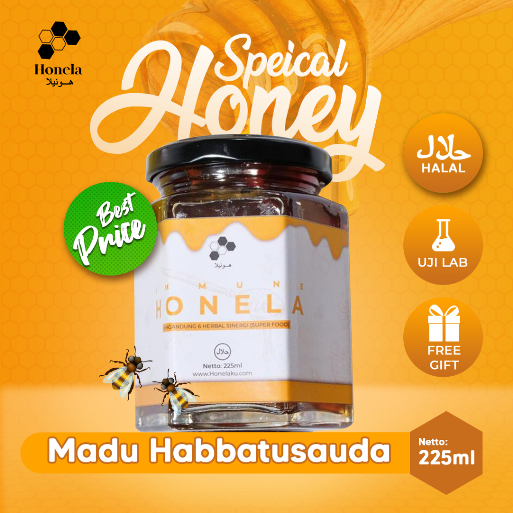 

HONELAKU MADU HABBATUSAUDA Asli 100% Honela Madu Immune Maag Stamina Murni Asli Alami
