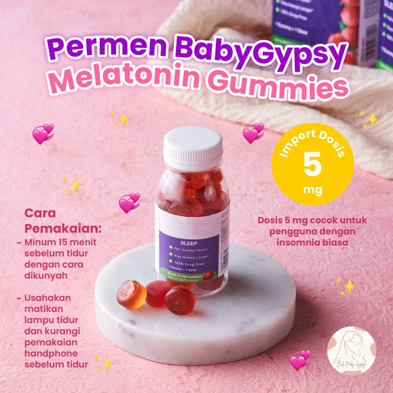 [IMPORT DOSIS 5 MG] Sleep Melatonin Gummies per 1 Piece/per 1 Butir/Satuan Ecer