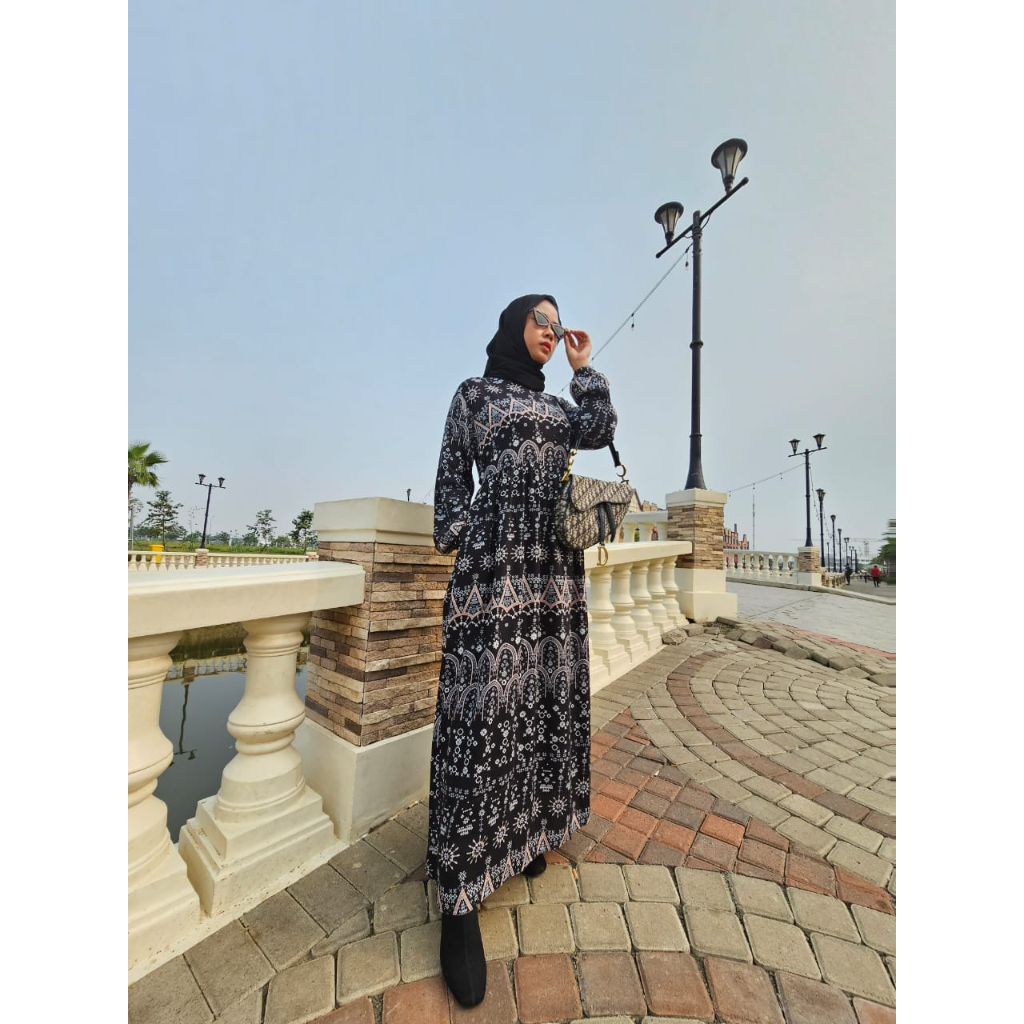 TEEYE INDONESIA• Jasmin Dress Jumbo | Jasmin Daily Dress | Dress Busui Friendly | Dress Super Adem |