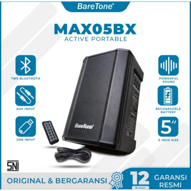 speaker portbale baretone max05bx original speaker baretone 5 inch