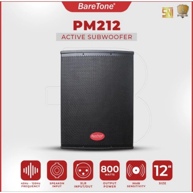 subwoofer aktif baretone 12 inch original baretone pm212