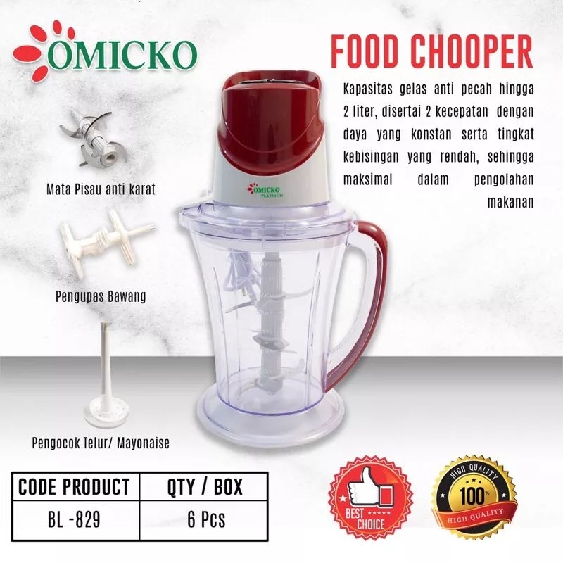 PROMO MURAH Chopper OMICKO PLATINUM Food Chopper 2 LITER Original OMICKO