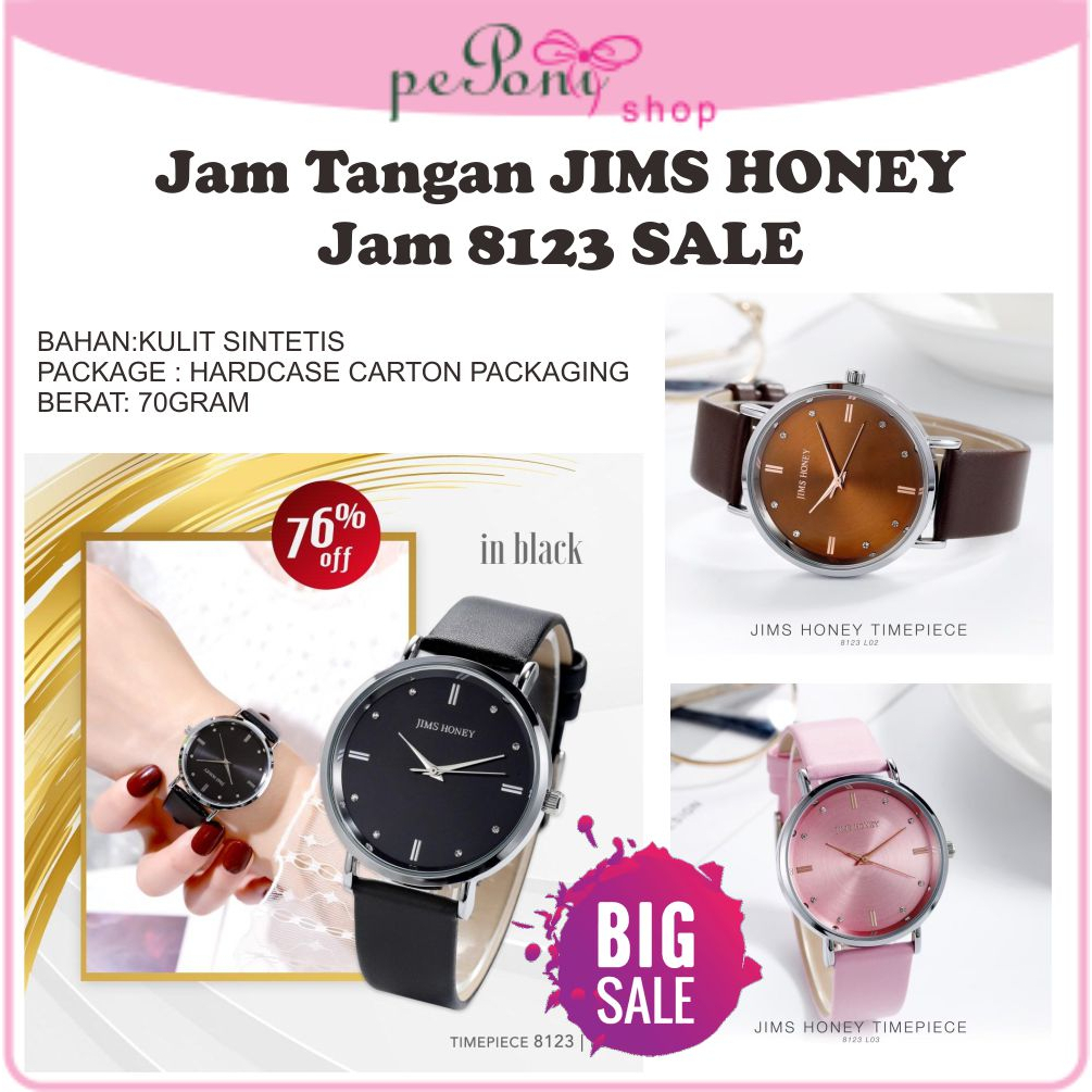 Jam Tangan Wanita - Arloji Wanita JIMS HONEY jam 8123- Jam Cantik SALE