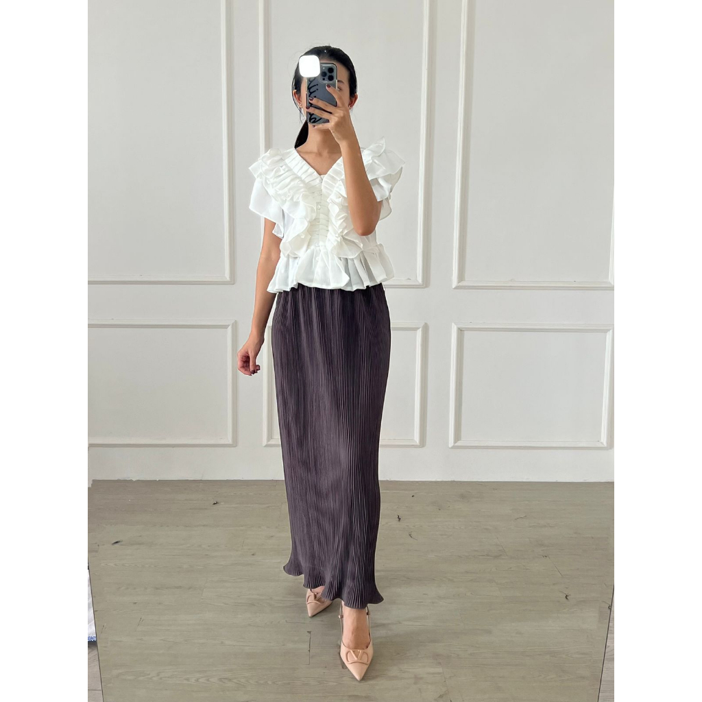 (19) MBL Rok Plisket Lidi Wavy / Span Wavy / Pleated Skirt Dewasa