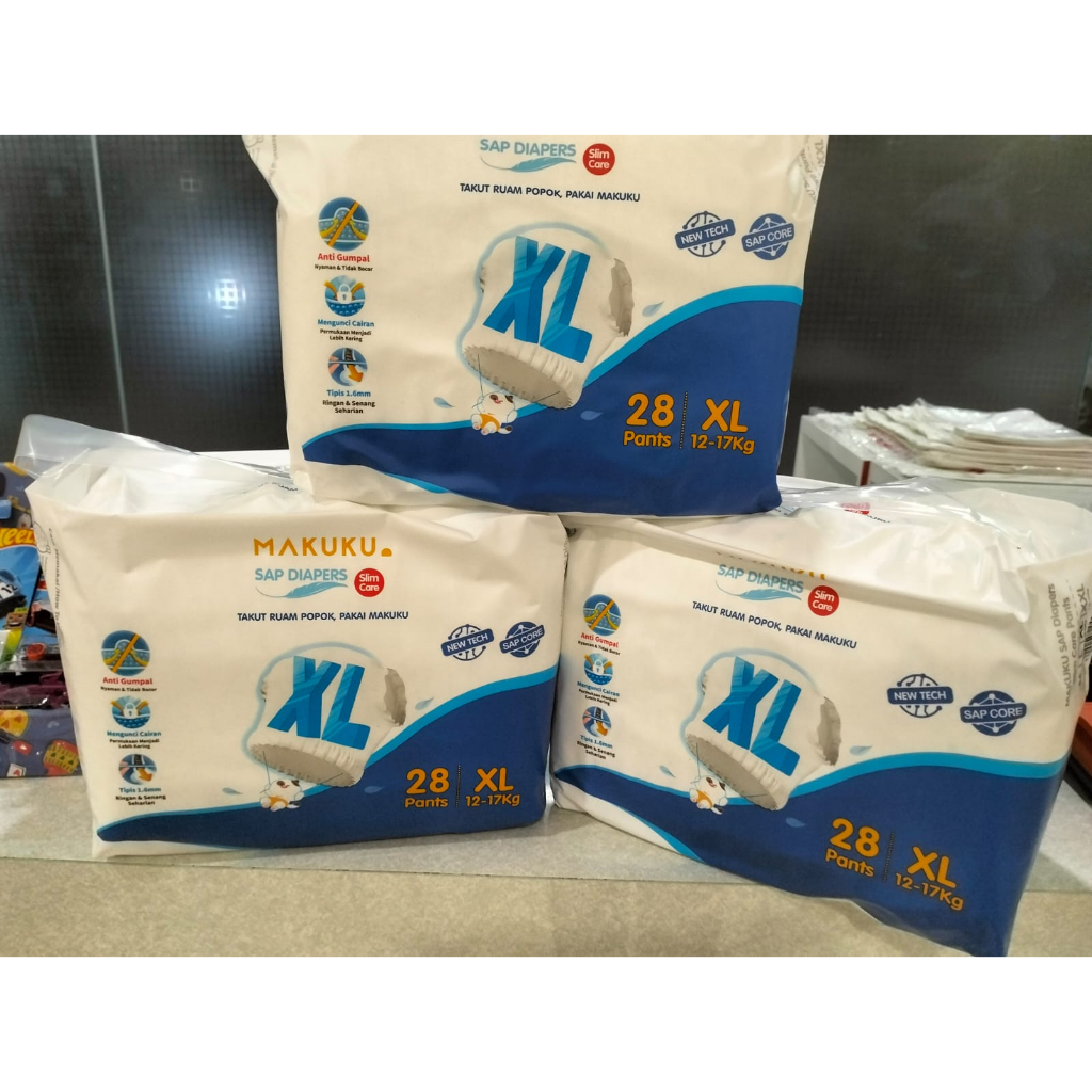 Makuku SAP Diapers SLIM CARE Pant | Popok Bayi Celana MAKUKU