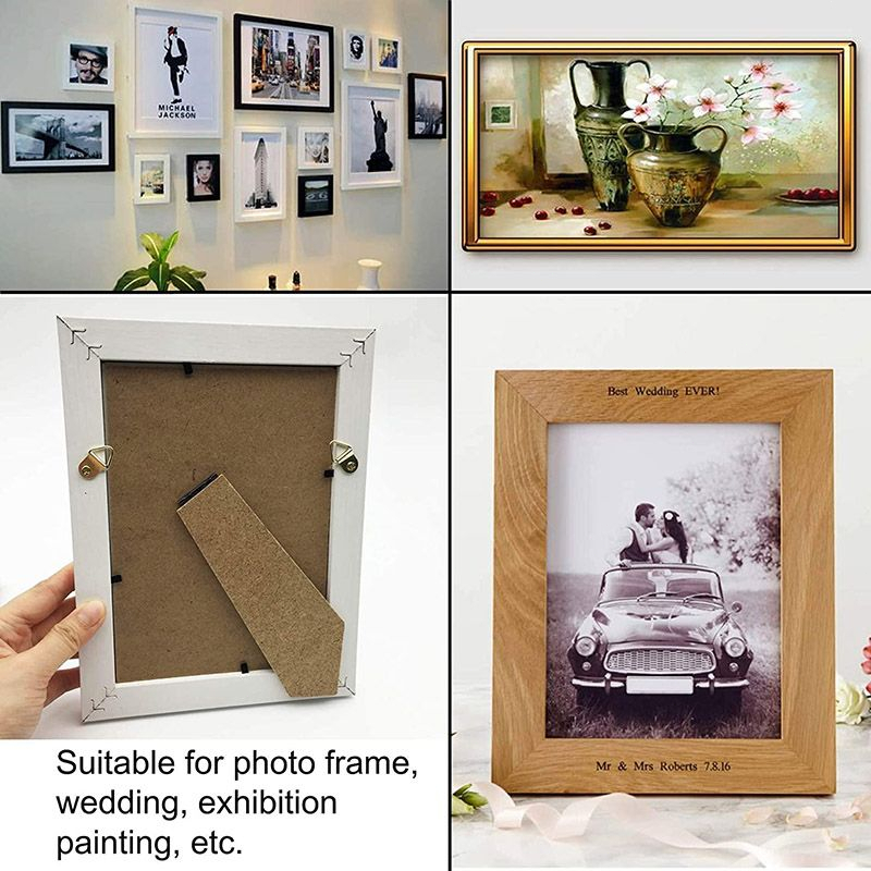 100pcs D Ring Picture Hangers Gold Picture Hook Painting Hanging Kit With Screws