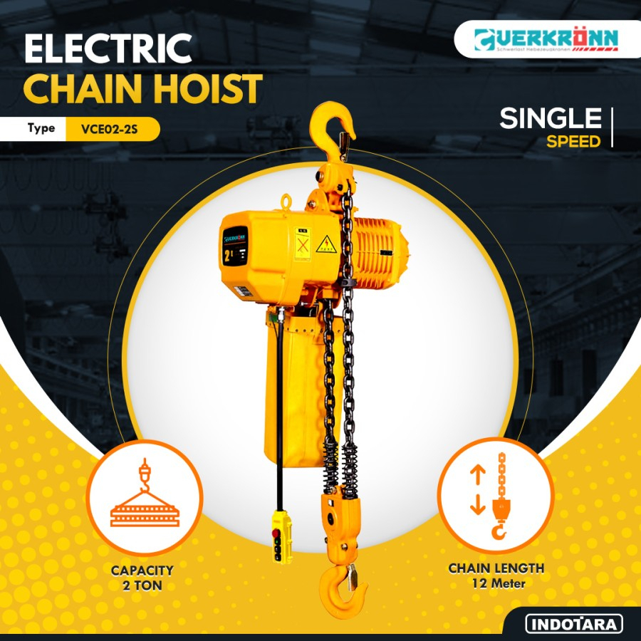 Electric Chain Hoist Verkronn VCE02-2S x 12M