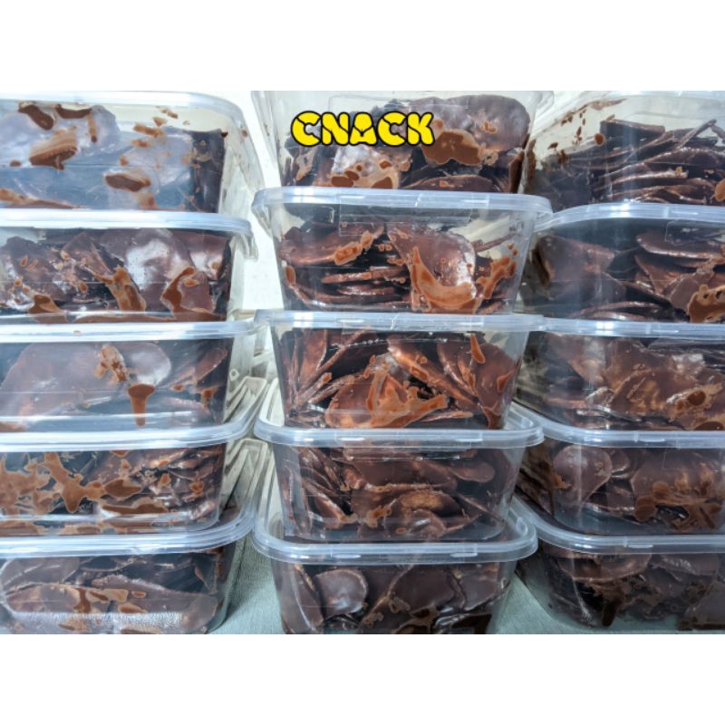 

cnack keripik pisang coklat lumer