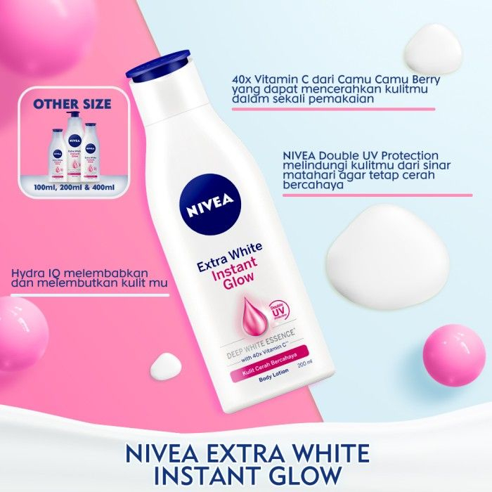 Nivea Extra White Instant Glow/Nivea Body Lotion