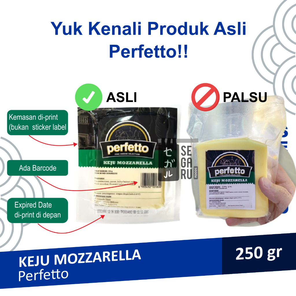 Keju Mozzarella Perfetto Cheese 250 gr