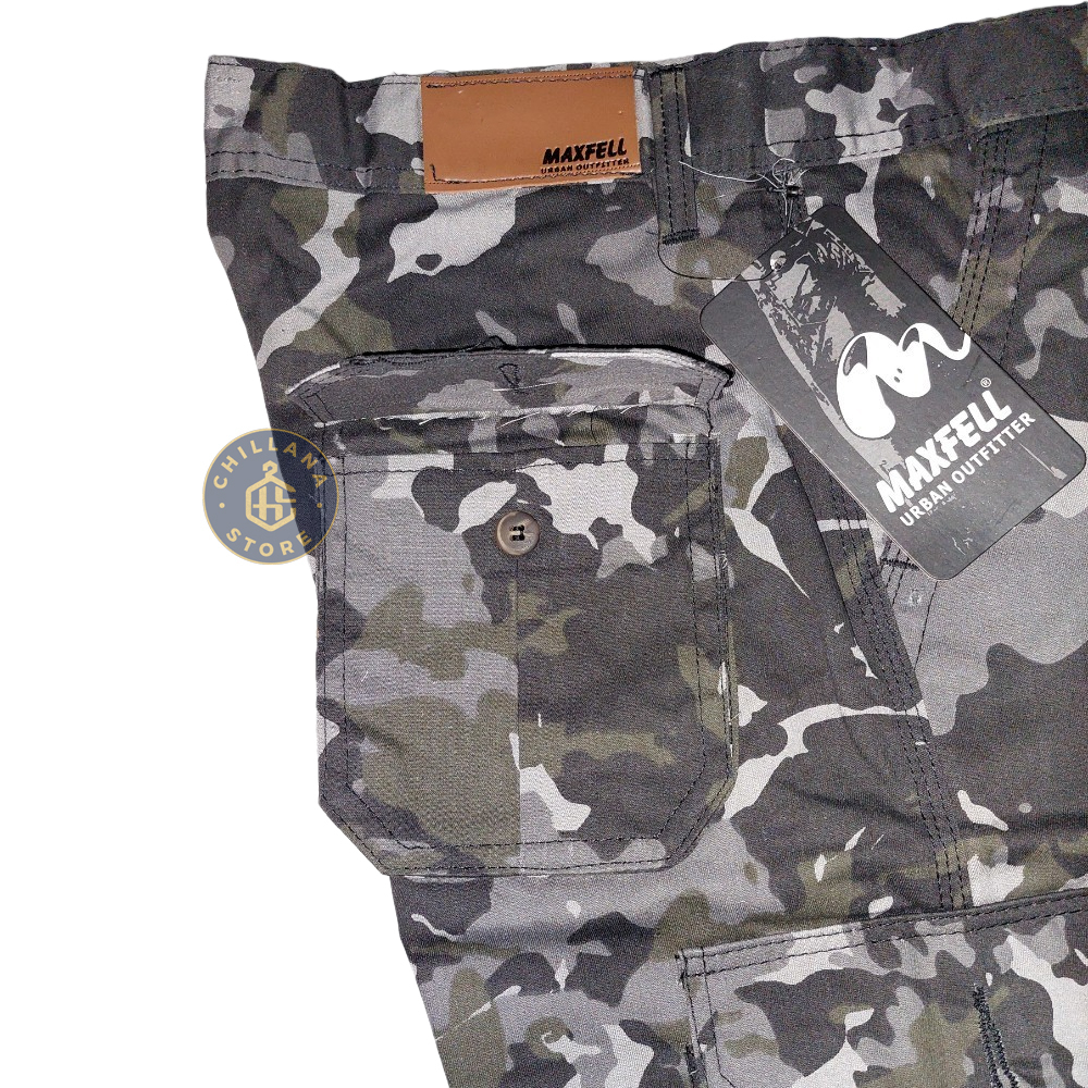 Cargo Loreng Tentara Pendek / Camo Cargo Shorts