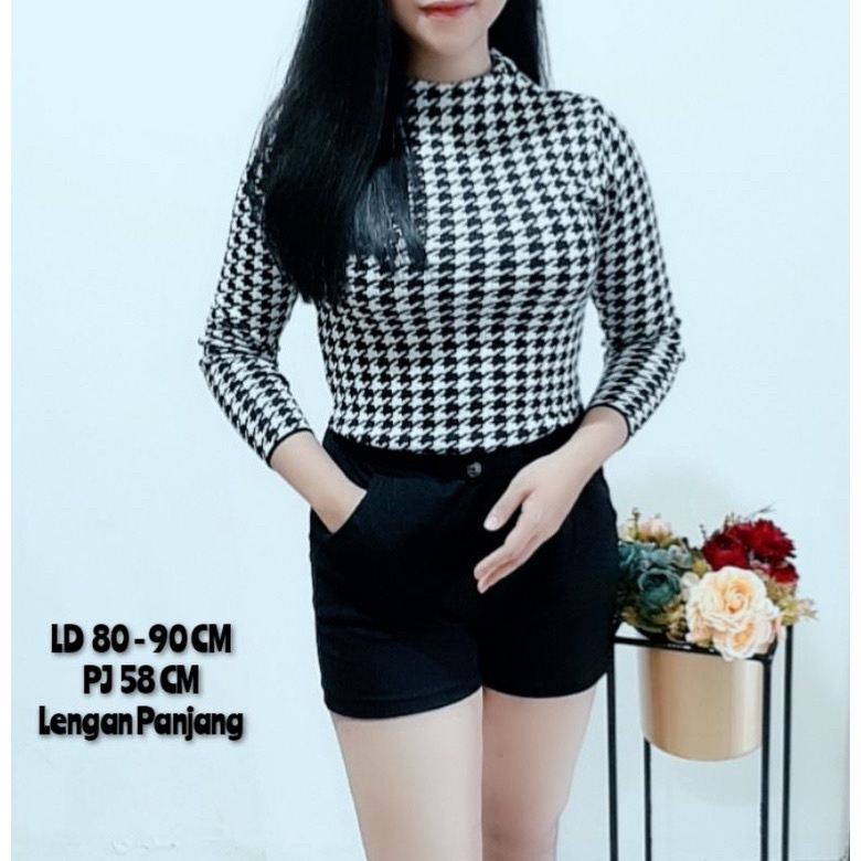 AFI - EC - Houndstooth Ribbed Knit Longsleeve Jumbo XL