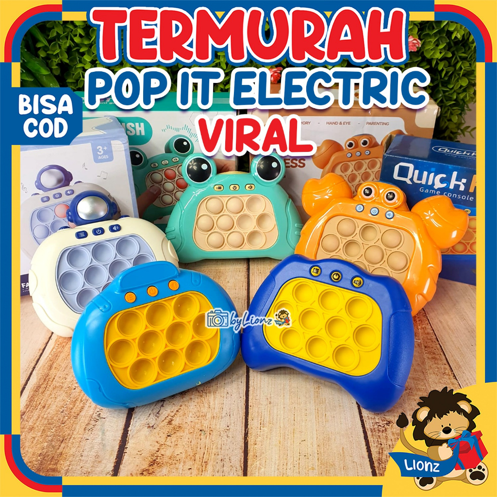 Mainan Pop It Push Game Karakter LED Electronic [ FREE BATERAI ]