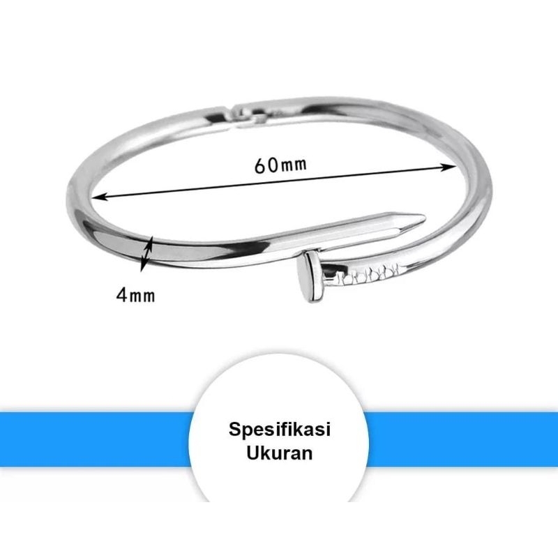 Bundara.id Acc-041 Korean style Gelang fashion wanita Gelang paku cantik