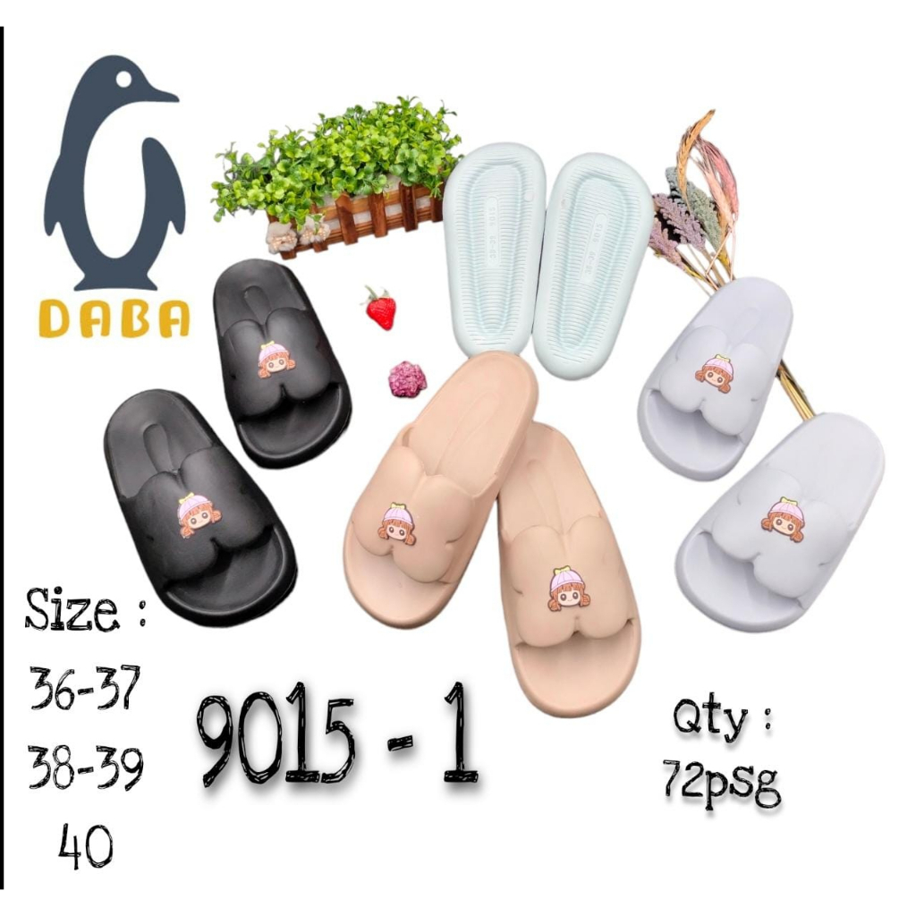 Sendal Slop Sandal Wanita Rumah Slipper Sepatu Sendal Wanita Kekinian Selop Comfortable Nyaman Flip Flop Sandal Rumah 9015-1