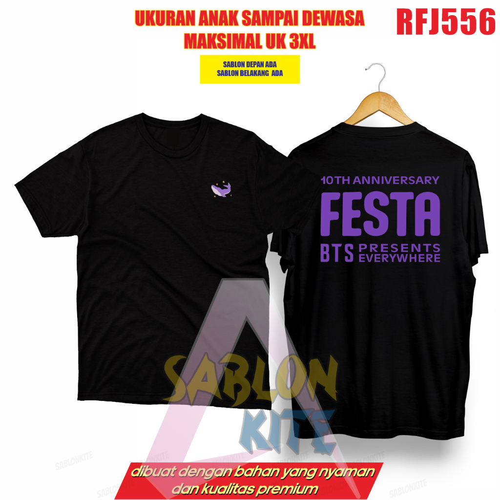 Gratis Fotocard Kaos Festa ultah RFJ556 suga jimin jungkook seokjin jhope namjoon taehyung