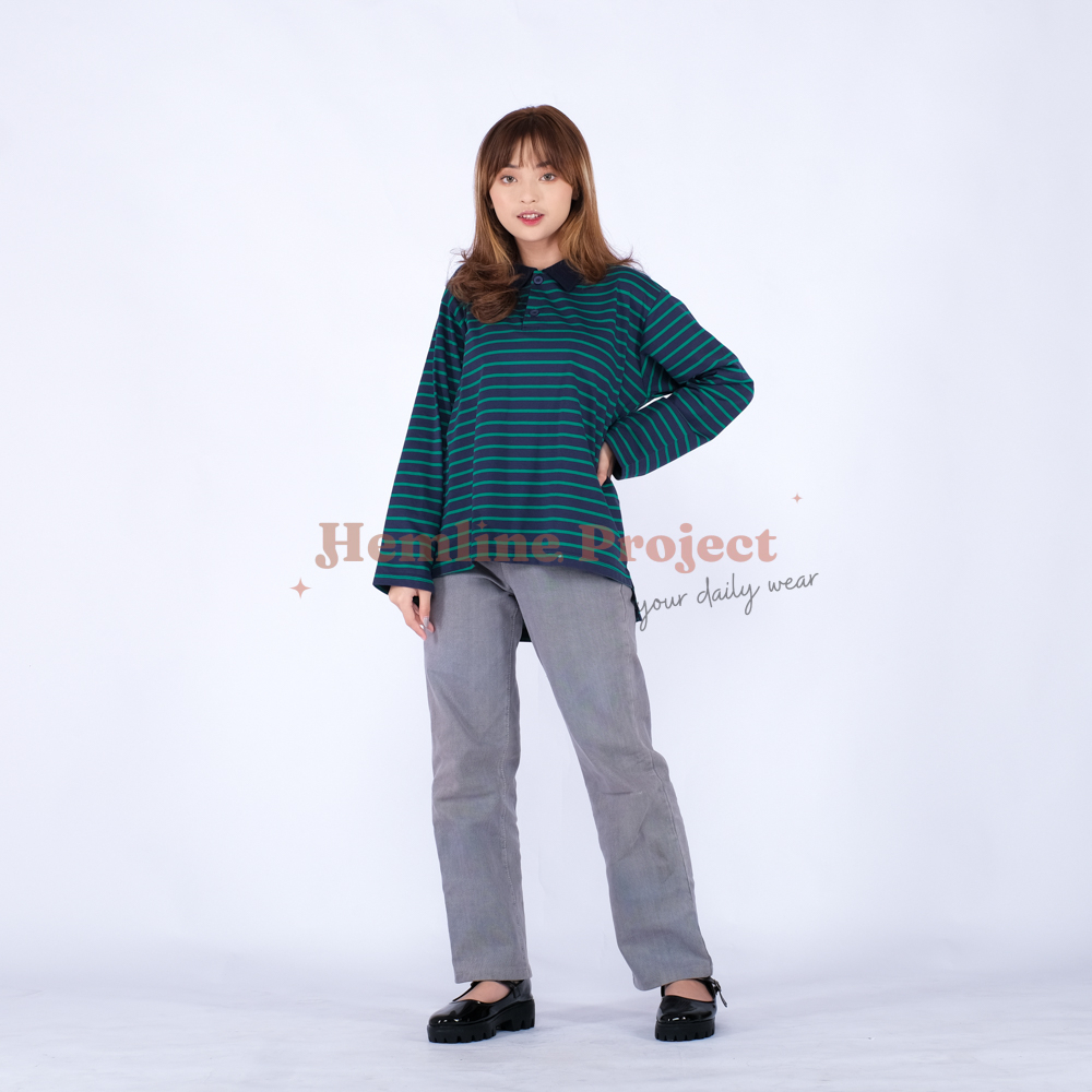 Hara Oversized Stripe Top By Hemline Project