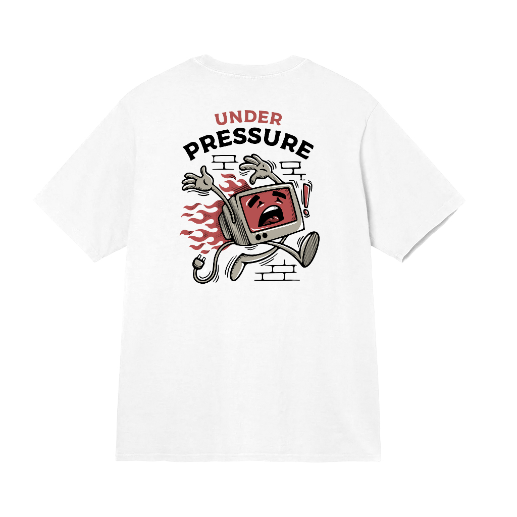 Ribsgold Kaos Distro Pria T Shirt Pressure Tshirt T-shirt Lengan Pendek Katun Hitam
