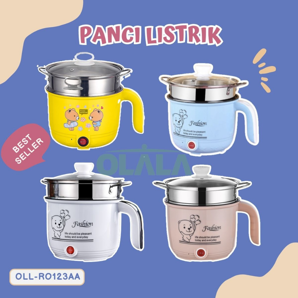 PANCI LISTRIK PANCI ELEKTRIK SERBAGUNA GORENG KUKUS REBUS FREE KUKUSAN TM-RO123-AA