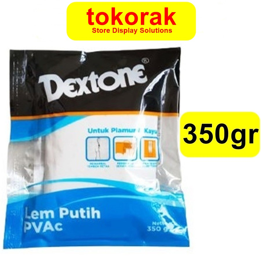 LEM PUTIH PVAC 350 GR DEXTONE PLAMIR TEMBOK - PLAMUR KAYU KERTAS FOX