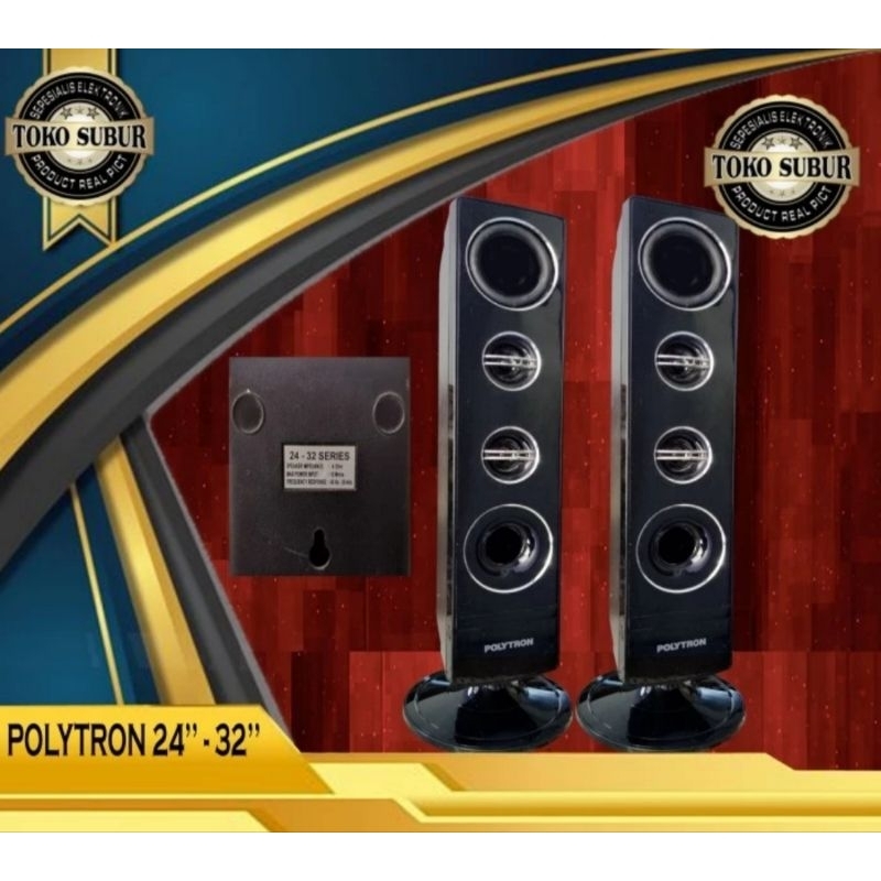 speaker tower pasif ori tv Polytron 24 - 32 dapat sepasang kanan kiri