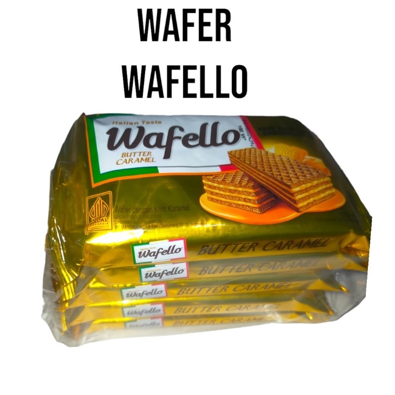 

wafer wafello butter caramel italian taste/wafer dengan krimkaramel