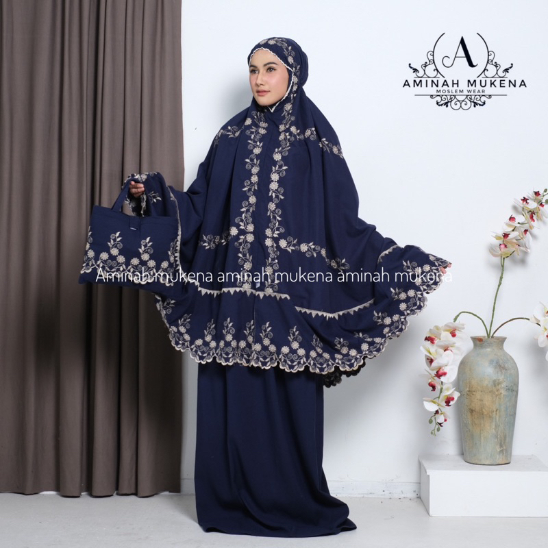 Mukena Dewasa Bordir PREMIUM Kejora Katun Renda Mewah