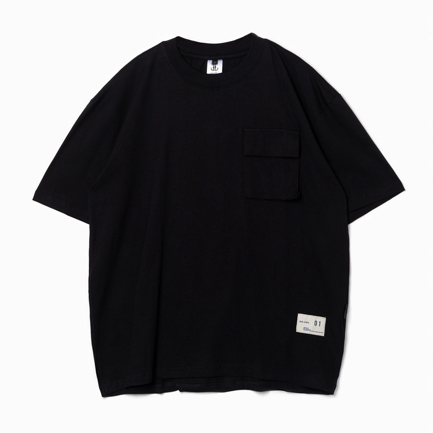 JAVAJONES Oversized Tee Pocket Black | Lionel | Kaos Pria Wanita