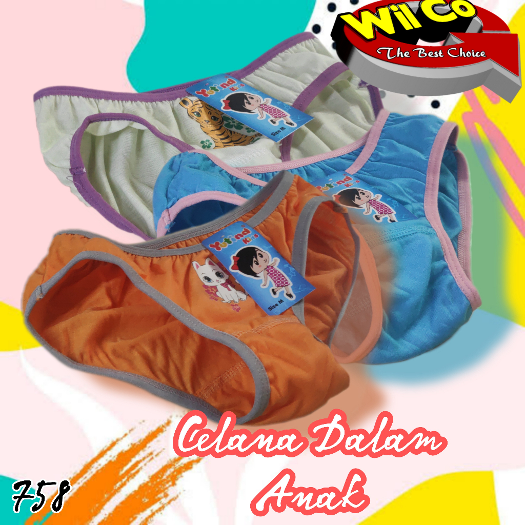 K758 - CELANA DALAM ANAK WANITA YUTIND SIZE M - XL HARGA PER 1 PCS