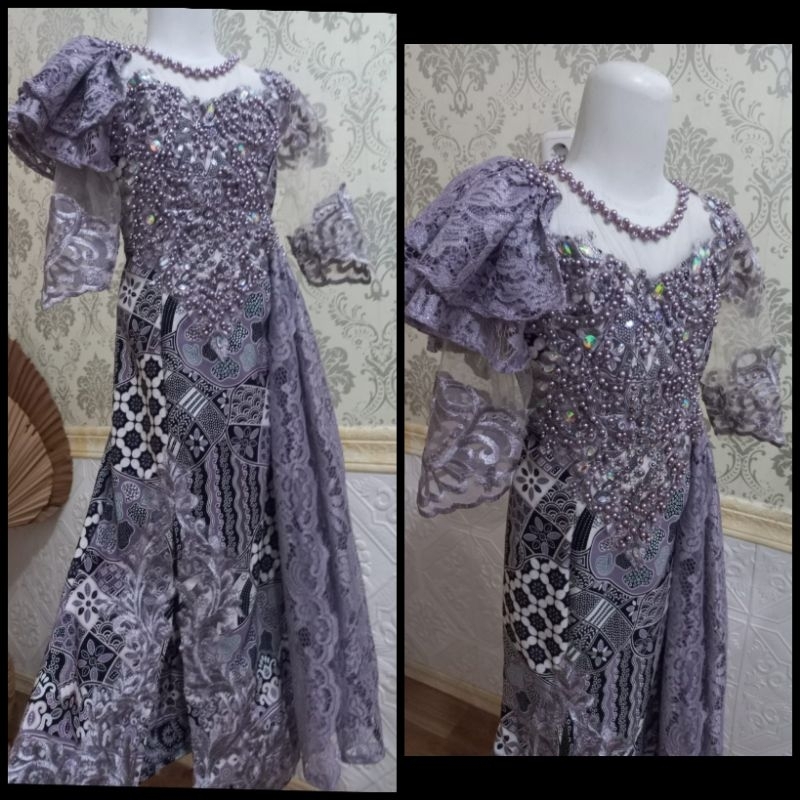 Kebaya anak perempuan / baju tradisional couple ibu anak /wisuda / batik kids