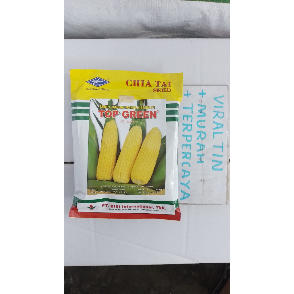 Bibit Benih Jagung Manis TOP GREEN BISI 250gr