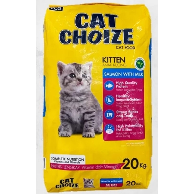 BONUS MAINAN KUCING 20 KG MAKANAN KUCING KITTEN CAT CHOIZE BOLT DRY FOOD CAT FOOD DEWASA ANAKAN 20KG KARUNG MKNN KERING