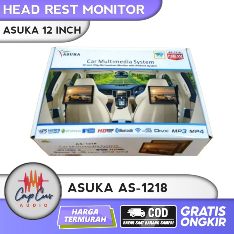 HEAD REST CLIP ON ANDROID ASUKA AS-1218 / AS1218 / HEADREST CLIPON ASUKA