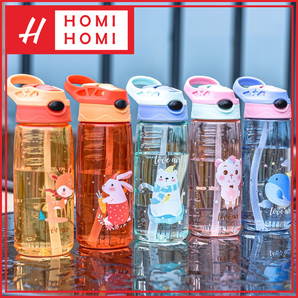 Botol Minum Anak Motif Karakter Lucu Sedotan BPA FREE Food Grade - BP010