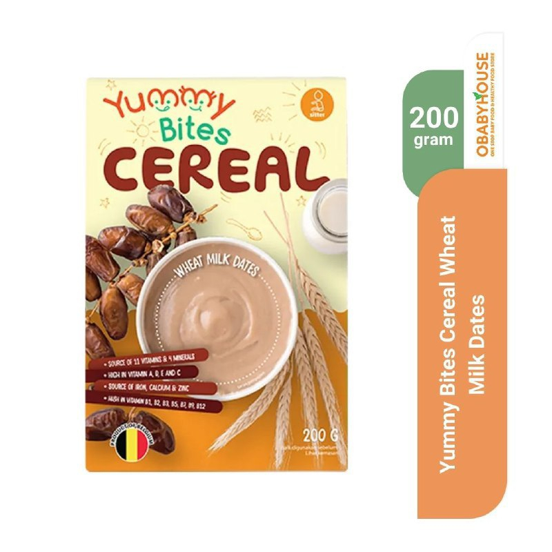 Yummy Bites Cereal Wheat Milk Dates 200 gr (Exp 30 November 2023)