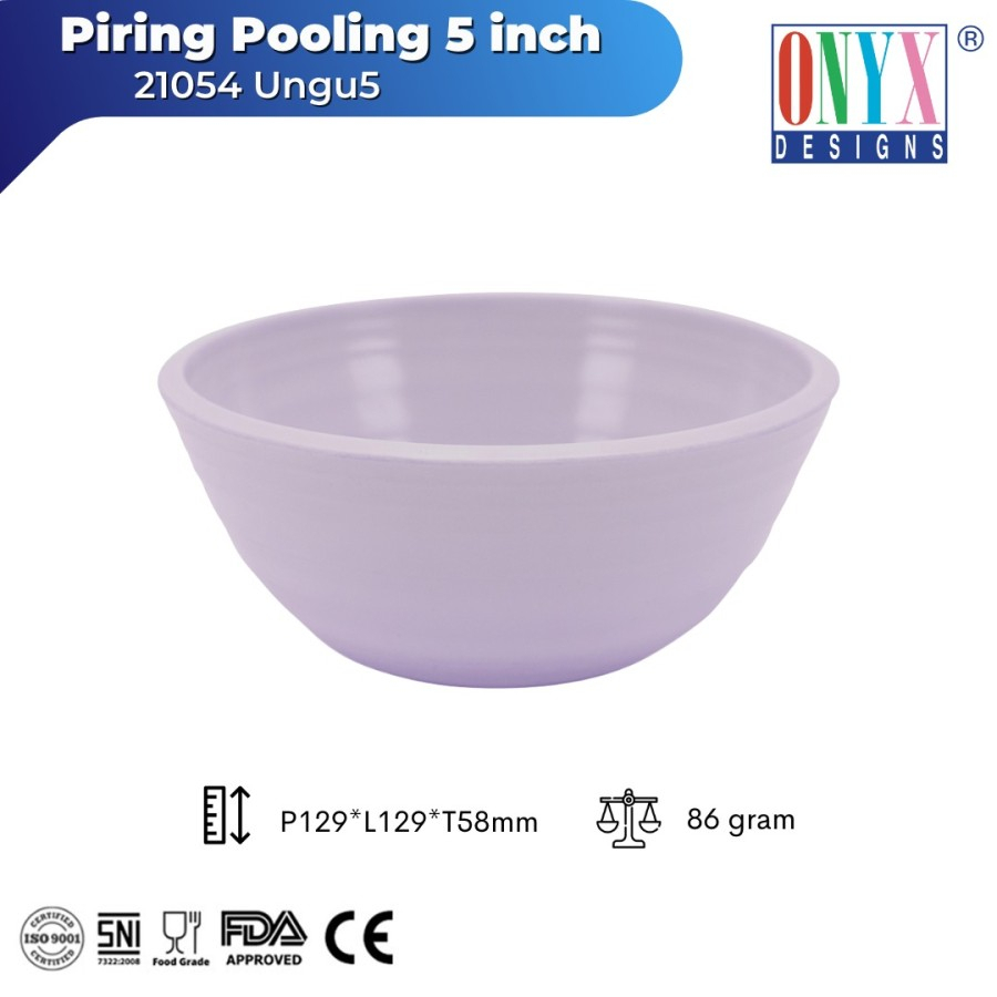 Onyx Bowl 5 Inch Mangkok Pooling Glaze Melamin isi 6 / Bowl 21054