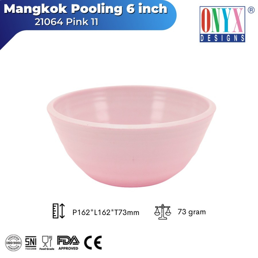 Onyx Bowl 6 Inch Mangkok Pooling Glaze Melamin isi 6 / Bowl 21064