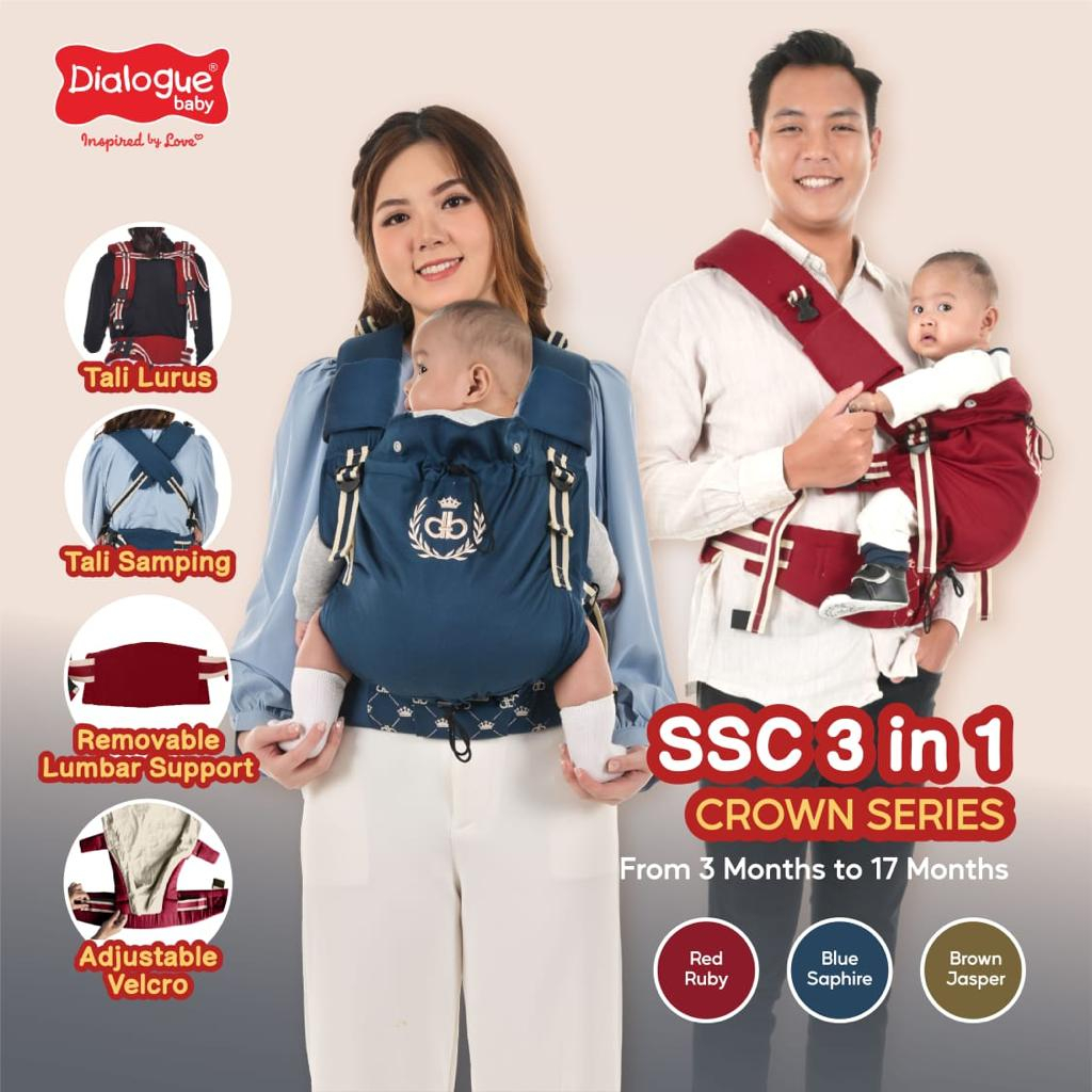 Dialogue SSC NB To Toddler 3in1 Crown Series DGG4414 - gendongan bayi