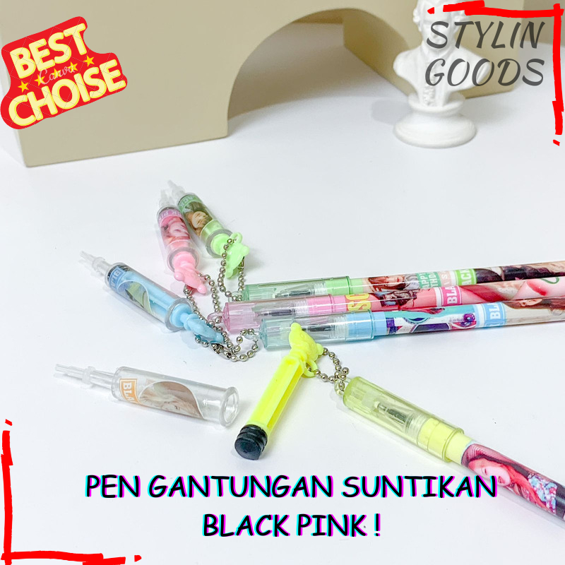 

PULPEN GANTUNGAN RANTAI SUNTIK MAINAN KARAKTER KPOP KOREA / PULPEN JENNY JISO LISA ROSE UNIK LUCU / PEN GEL MURAH BISA COD