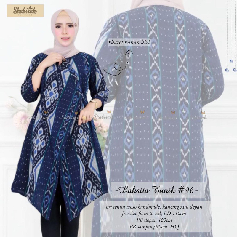 GARANSI TERMURAH LAKSITA TUNIK TENUNTu murah,hijab,baju halus,fashion wanita,remaja,muslim,atasan)