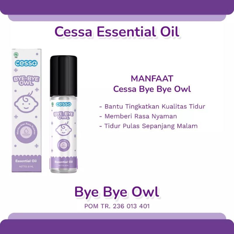 Cessa Essential Oil Happy Nose/Fedrop/Lenire/Itch Away/Bofit/Bye Bye Owl - Cessa Baby (0-3 Tahun)
