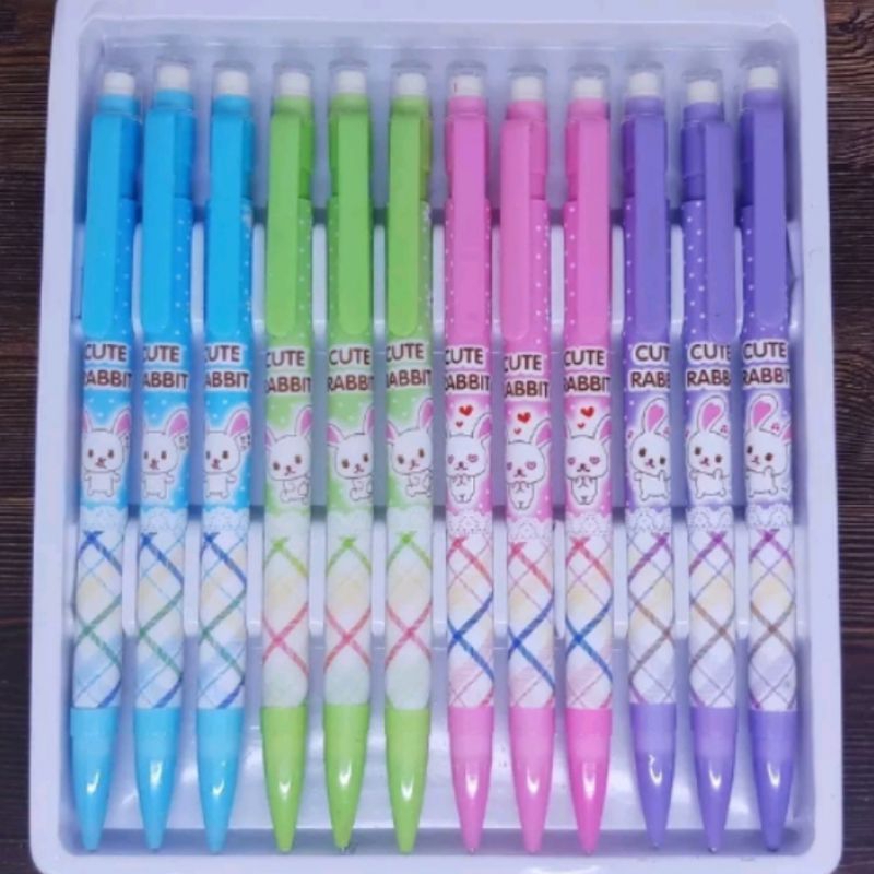 

Pensil mekanik Sunwell warna pastel MP-05 per pcs /pensil mekanik motif kartun rabbit cute per pcs / mechanical pencil motif cute rabbit