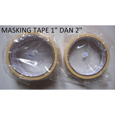 

masking tape 1 DAN 2 inch / lakban kertas /solatip kertas / solasi